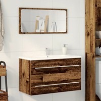 Waschbeckenunterschrank Altholz-Optik BadmöBel 80X38,5X48 Cm