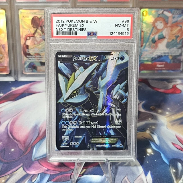 Kyurem EX NM PSA 8 96 2012 Pokemon Black & White Next Destinies Full Art 96/99