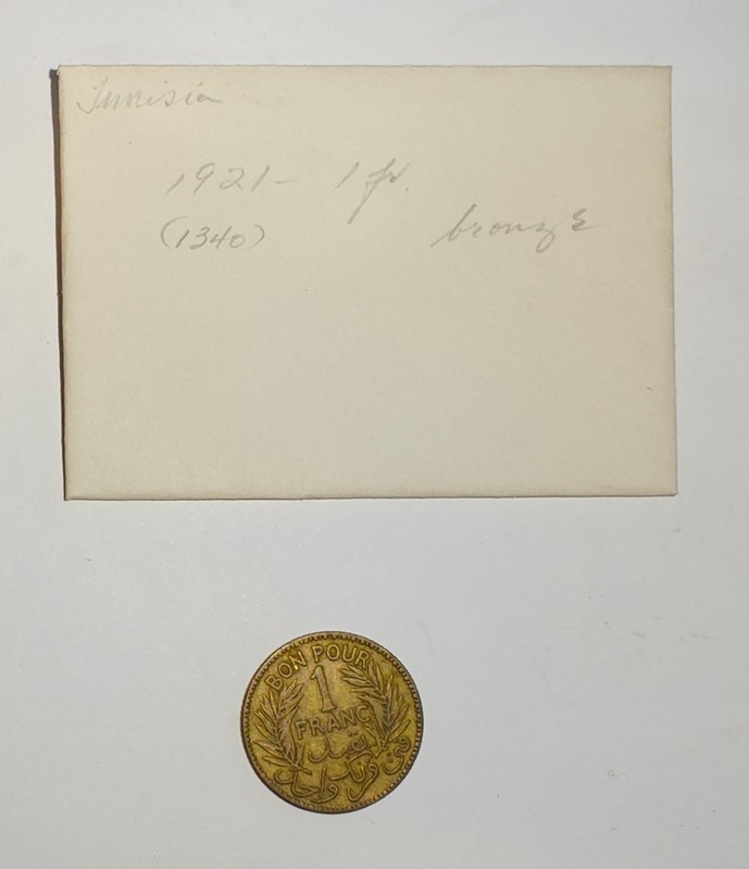 Older coin from Tunisia - 1921 - 1 Franc