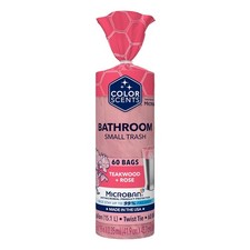 Color Scents Small Trash Bags - 4 Gallon, 60 Bags 1 Pack of 60 Count , Twist Ti