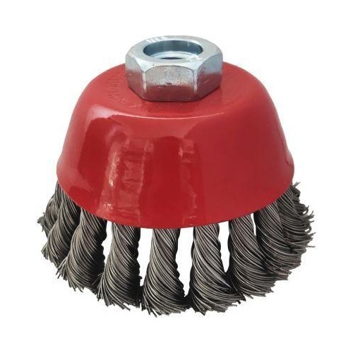 Rostfreie StahldrahttopfbüRste 0,5Mm, Durchmesser 90Mm KS Tools 340.0027-image