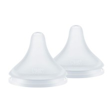 NUK Perfect Match, Slow Flow, Soft Silicone Nipple with Anti-Colic Vent, 2 Pa...