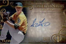 Sonny Gray 2015 Topps Tribute Gold On Card Auto #THEN-SG 25/50