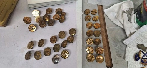 Lot Of39 US Military WW2 Era Collar Disc Pins 12 Screw Back US Army Enlisted Man