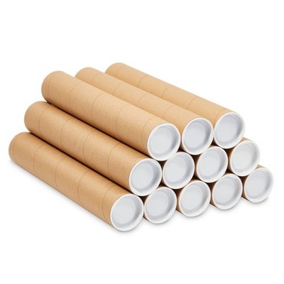 Stockroom Plus Mailing Tubes - Poster Storage Capacity - 2x2 Inch, brown 