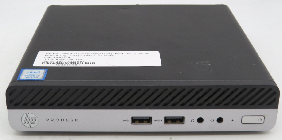 HP ProDesk 400 G5 DeskTop Mini/i5-9500T/8GB DDR4/No Storage/No OS 