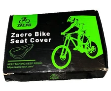 Zacro Bike Seat Cushion - #ZBS02  Padded Bike Seat Cover, Comfort Gel - Open box