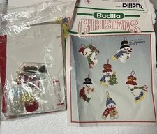 BUCILLA  Felt Christmas  Ornament Kit “ Snowbabies” Set of 6 # 82742