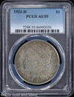 1921-D $1 Morgan Silver Dollar PCGS AU 55
