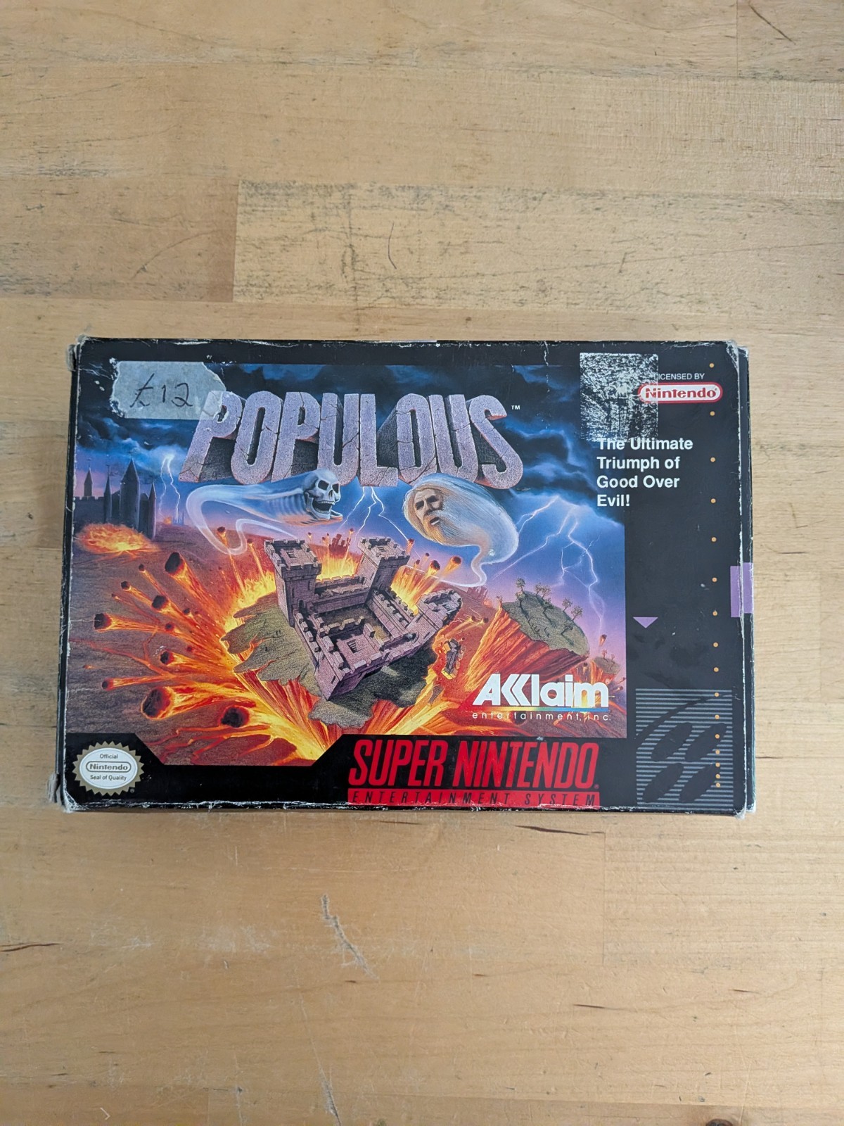 Populous Nintendo SNES Game PAL - Boxed With Manual & All Paperwork