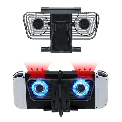 External Cooling Fan Kickstand w/ LED Cooler Holder For Steam Deck / Switch OLED