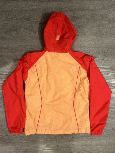 Columbia Girls Windbreaker Peach Red 18/20 Long Sleeve Hooded Outdoor - Picture 7 of 10