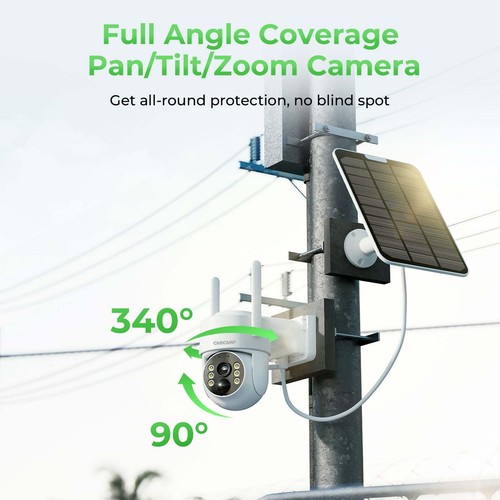 Wireless Solar & Battery Security Camera System with Solar Panel WIFI PIR Detect - Picture 5 of 10
