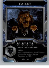 2021-22 Upper Deck MVP Mascot Gaming Cards #M-14 Bailey Los Angeles Kings 42557