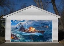 3D Ocean Warship U156 Garage Door Murals Wall Print Decal Wall US Eve 2023