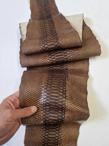 Genuine snake leather, long and wide real python leather of thick 0,7mm (2 oz) - Picture 4 of 13