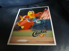 Famous Chicken Ted Giannoulas Signed Photo JSA Auction Certified 2