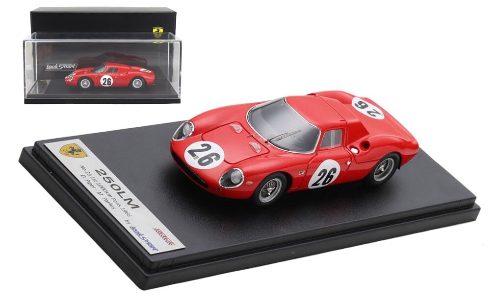 Looksmart Ferrari 250LM David Piper Auto Racing 1000km Paris 1965 - 1/43 Scale