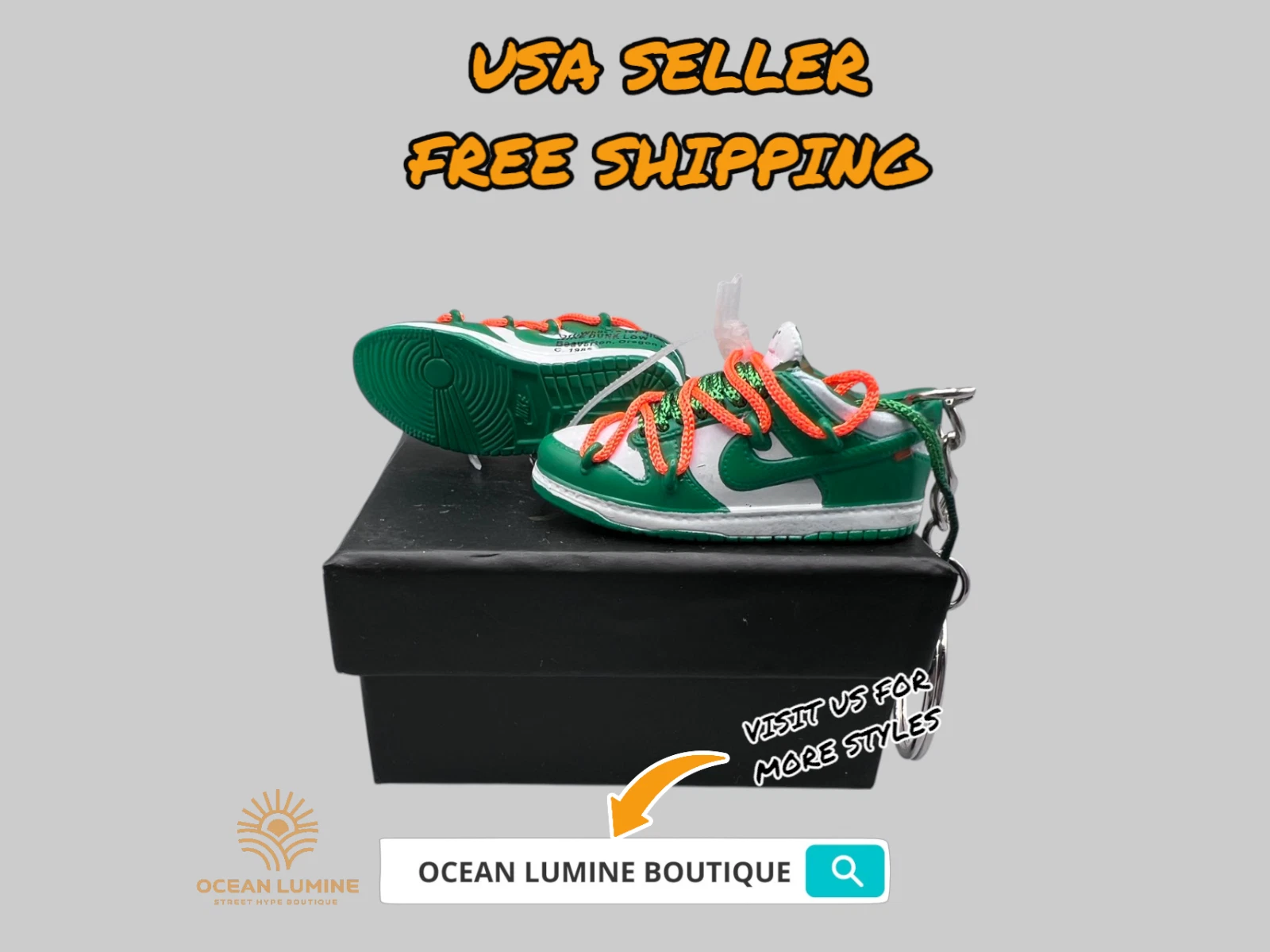 SB Dunk Low Mini Porte clés Baskets 3D, Baskets Basketball Boîte de Collection Options