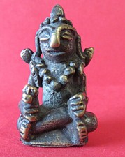 Phra Upakut Khmer-Kunst Bronze ,Buddha des Gl&uuml;cks und des Schutzes vor Gefahren.