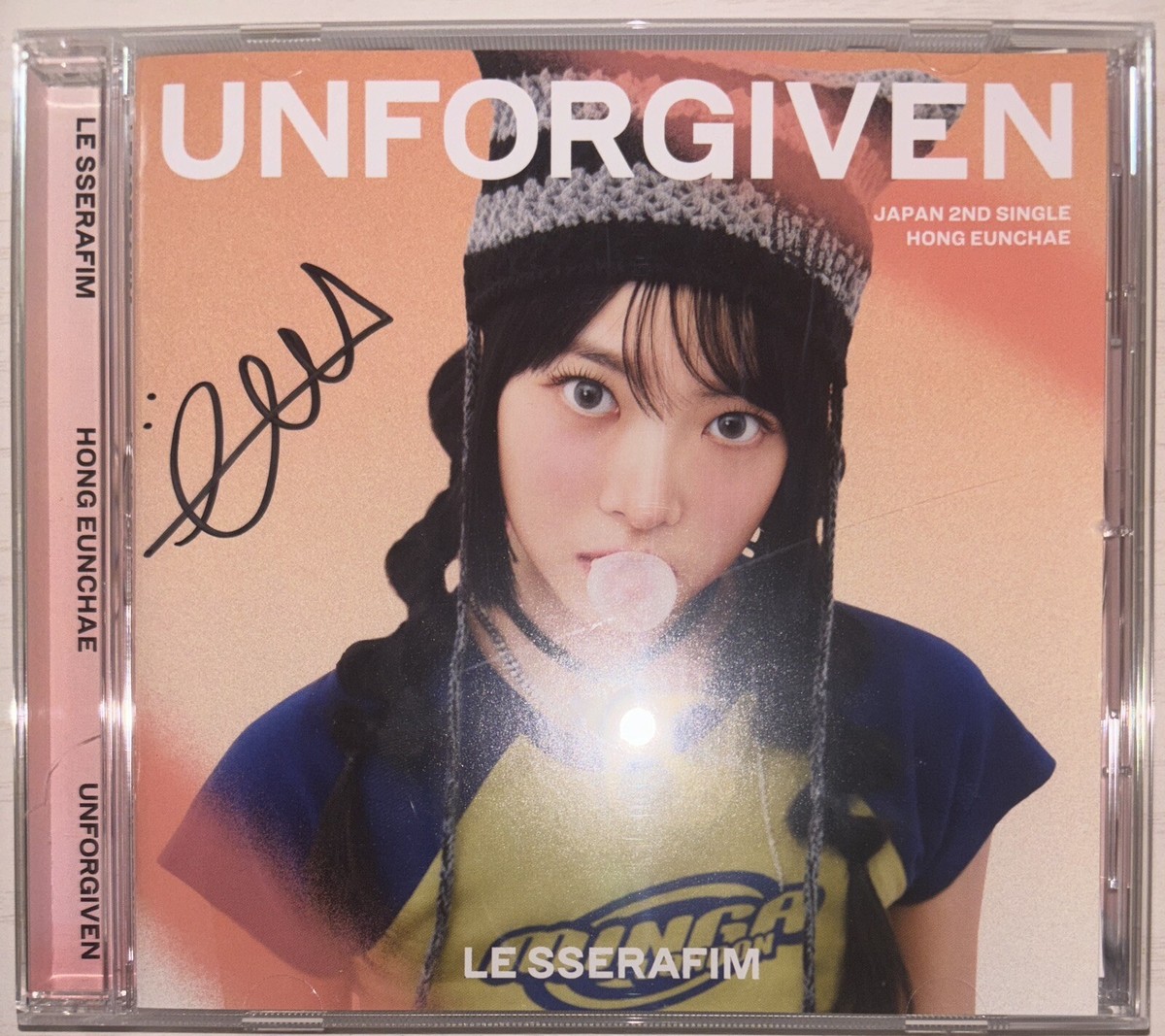 LE SSERAFIM [UNFORGIVEN] HONG EUNCHAE Autographed Signed