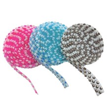 1 Yard Resin Rhinestone Ribbon Self-adhesive Beads Strap DIY Trimming Craft