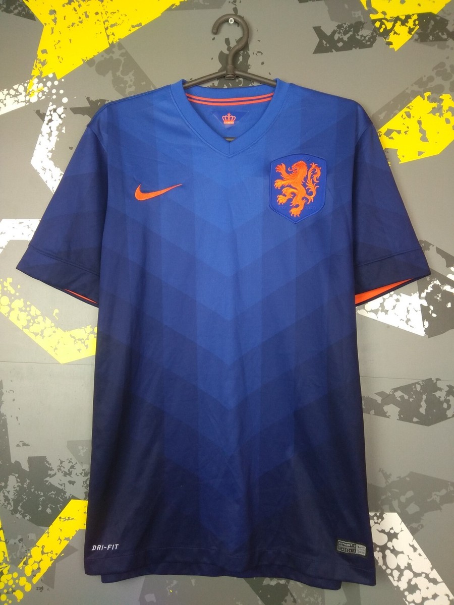 Netherlands Away football shirt 2014 Team Jersey Blue Nike