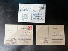 3 Feldpostkarten - gelaufen-eine Feldpostkarte ist eine philatelistische Rarität