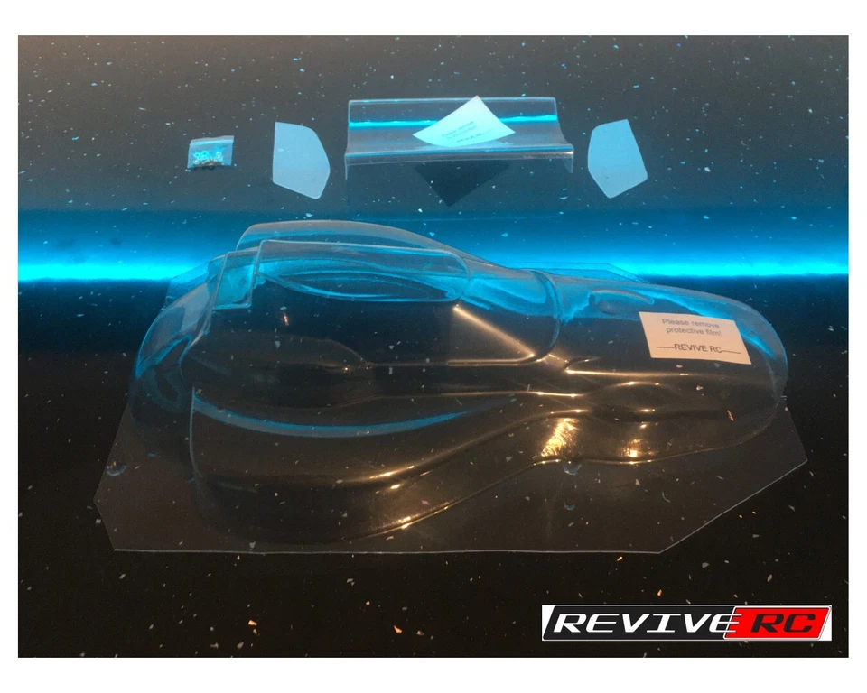 Clear Custom Super Astute (** DT-02 ) Body Shell and Rear Wing by Revive RC - Image 2 of 4