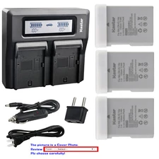 Kastar Battery LCD Dual Fast Charger for Nikon EN-EL14a MH-24 Nikon D3400 DSLR