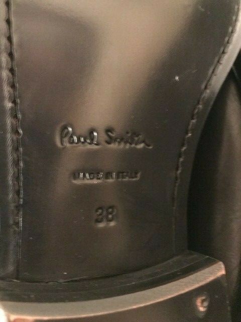 BNWB PAUL SMITH Black Leather Biker Riding Style Boots Size 38 image 6