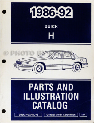Buick LeSabre Parts Book 1992 1991 1990 1989 1988 1987 1986 Master Part  Catalog | eBay