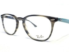 NEW Ray Ban RB7159 5800 Square Brown/Gray Stripe Eyeglasses Frames 52/20 145