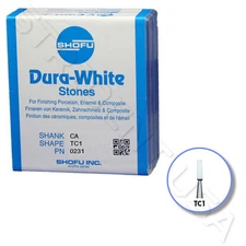  Shofu Dura White Mounted Stone Bur CA TC1  (12 per box) SH - 0230
