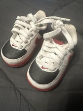 Nike Force 1 TD Toddler Nike Shoes Size 2C Wht/red-black Never worn