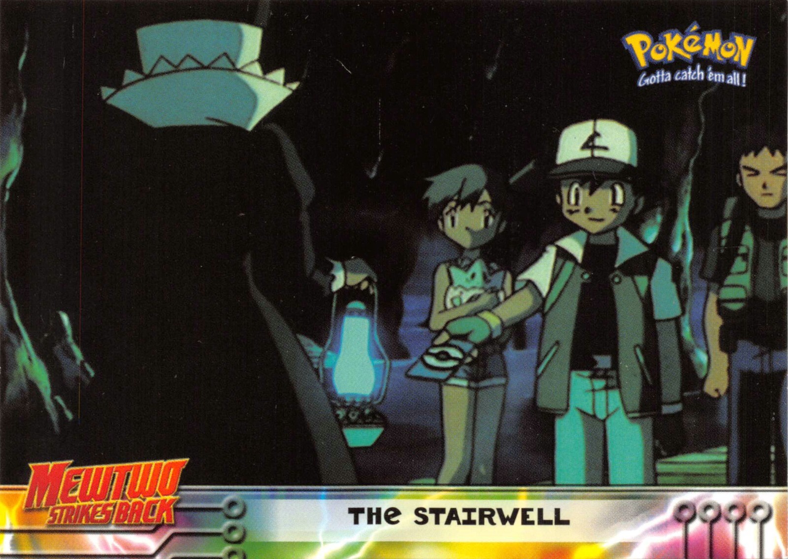 THE STAIRWELL #19 - BLUE Logo - NON-HOLO MEWTWO SB - TOPPS POKEMON CARD - NM/LP