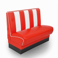 American Dinerbank Viber 2, rot-weiß, 80-200cm, Fifties-Sixties Retro