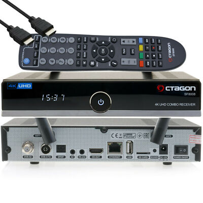 OCTAGON SF8008 Linux 4K Combo Receiver UHD E2 DVB-S2X & DVB-C/T2 USB DUAL WLAN