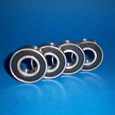 4 Kugellager SS 6001 2RS / 12 x 28 x 8 mm / Edelstahl rostfrei