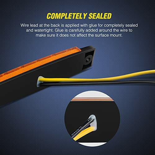 Nilight 10PCs 3.8" Amber 6 LED Indicator Rear Side Light Truck Trailer RV Marker - Picture 2 of 7