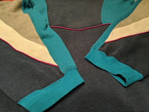 vtg 90s CHEROKEE SPORT colorblock sweatshirt sz LARGE  - Picture 3 of 6