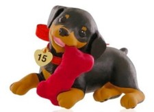 Hallmark Keepsake Puppy Love Series 2015 #25 Doberman With Chew Toy