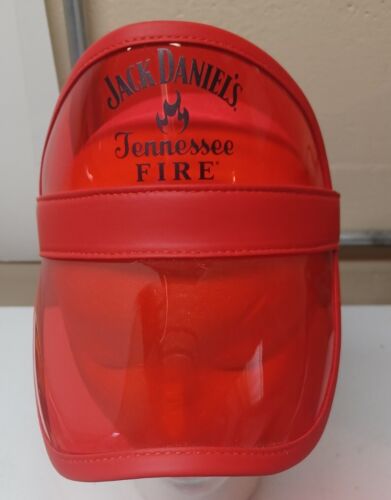 Jack Daniels Tennessee Fire Sun Visor Red Clear Adjustable Promo New - Picture 1 of 6