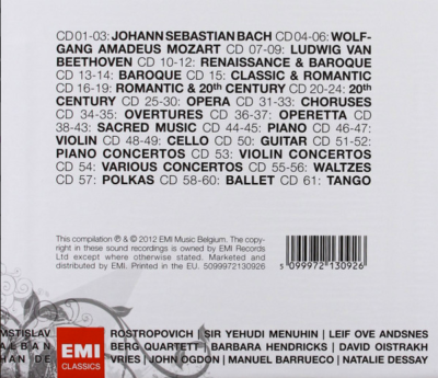 1000 Classical Masterpieces (2012) EMI 61xCD Belgium brand new box