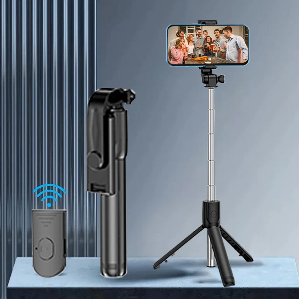 Selfie stick tripod wireless remote control phone stand, iPhone and Android use - Image 3 of 4
