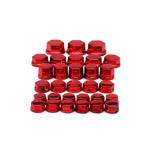 Kit de cubierta de tapas de perno atornillado de plástico cromado universal de 30 piezas de plástico para motocicleta - Imagen 16 de 24