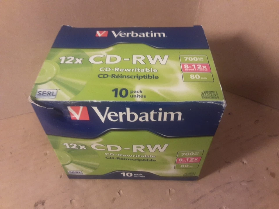 Verbatim CD-RW 80MIN / 700MB Rewritable Blank 8 -12x CDRW Disc,10 PACK - Image 3 of 4