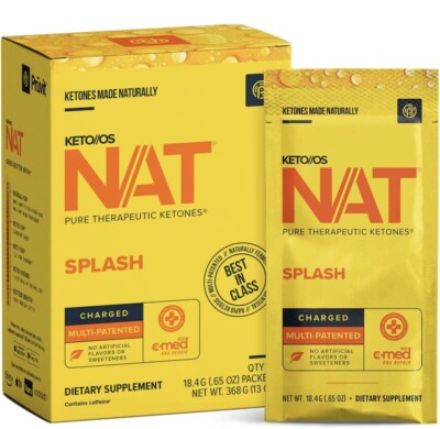    PRUVIT NAT KETO OS. Splash Flavor. 20 Packets Charged. FREE SHIPPING.