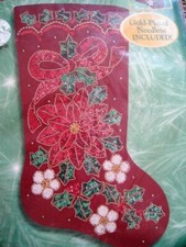 Bucilla STOCKING FELT Applique Christmas Holiday Kit, GLITTER GLITZ,84303,18"