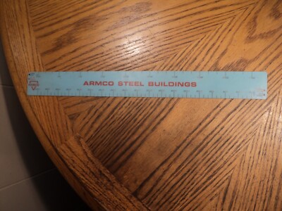 Vintage Armco Steel Buildings Ruler Tool  15-1/4'' Long  Lineal Ft/No. of Panels